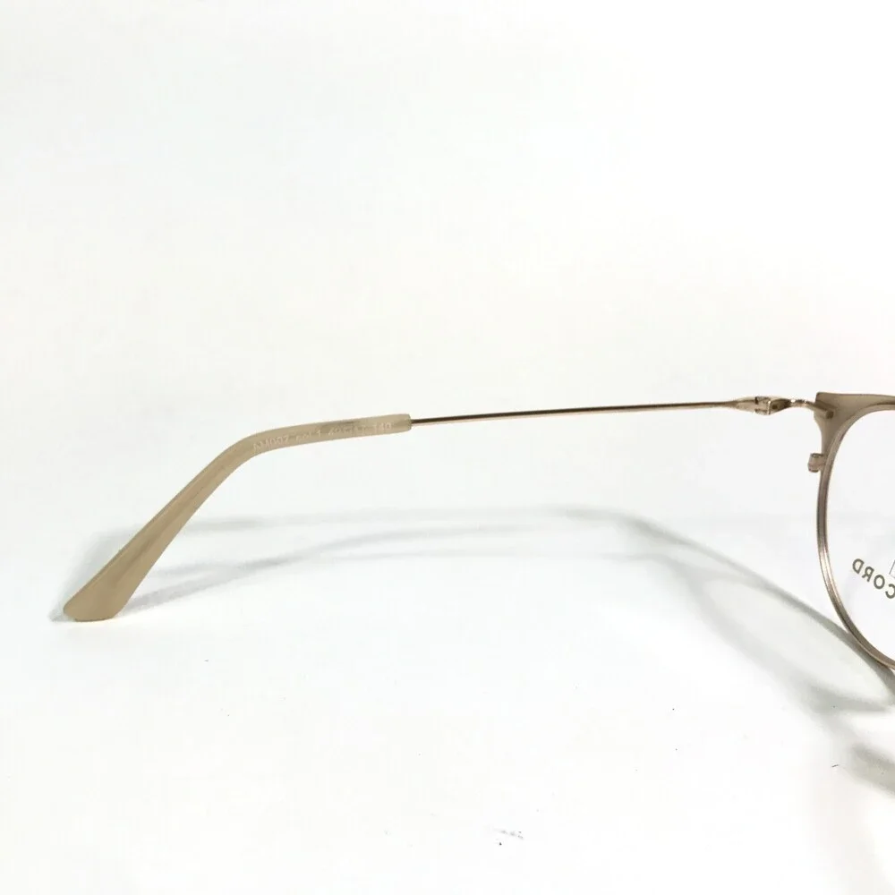 Amarcord AM007 col.1 Eyeglasses Frames Gold Round Full Rim 49-17-140